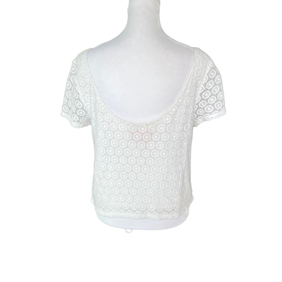 Lilly Pulitzer x Target - White Eyelet Crop Top Blouse Sz M - Picture 4 of 8